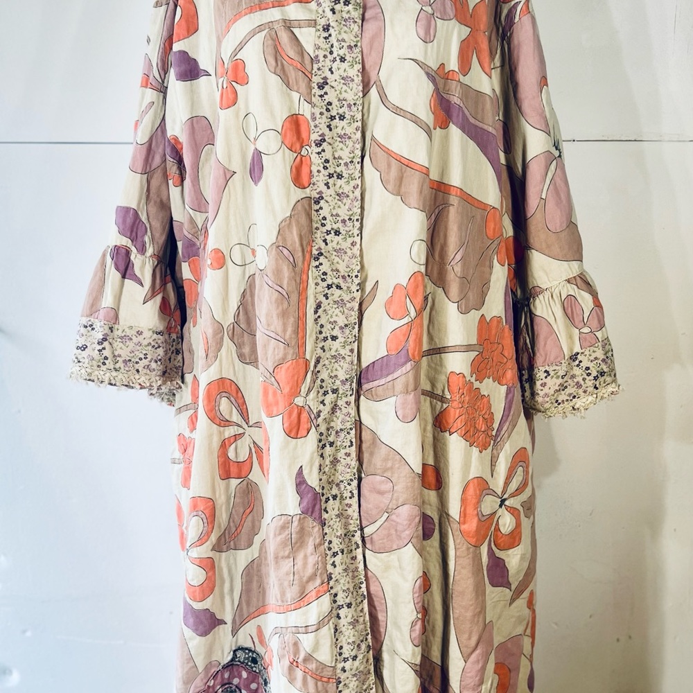 Magnolia Pearl Rainbow Vision Cotton Double Sided Coat / Kimono one Size NWT - Picture 6 of 12